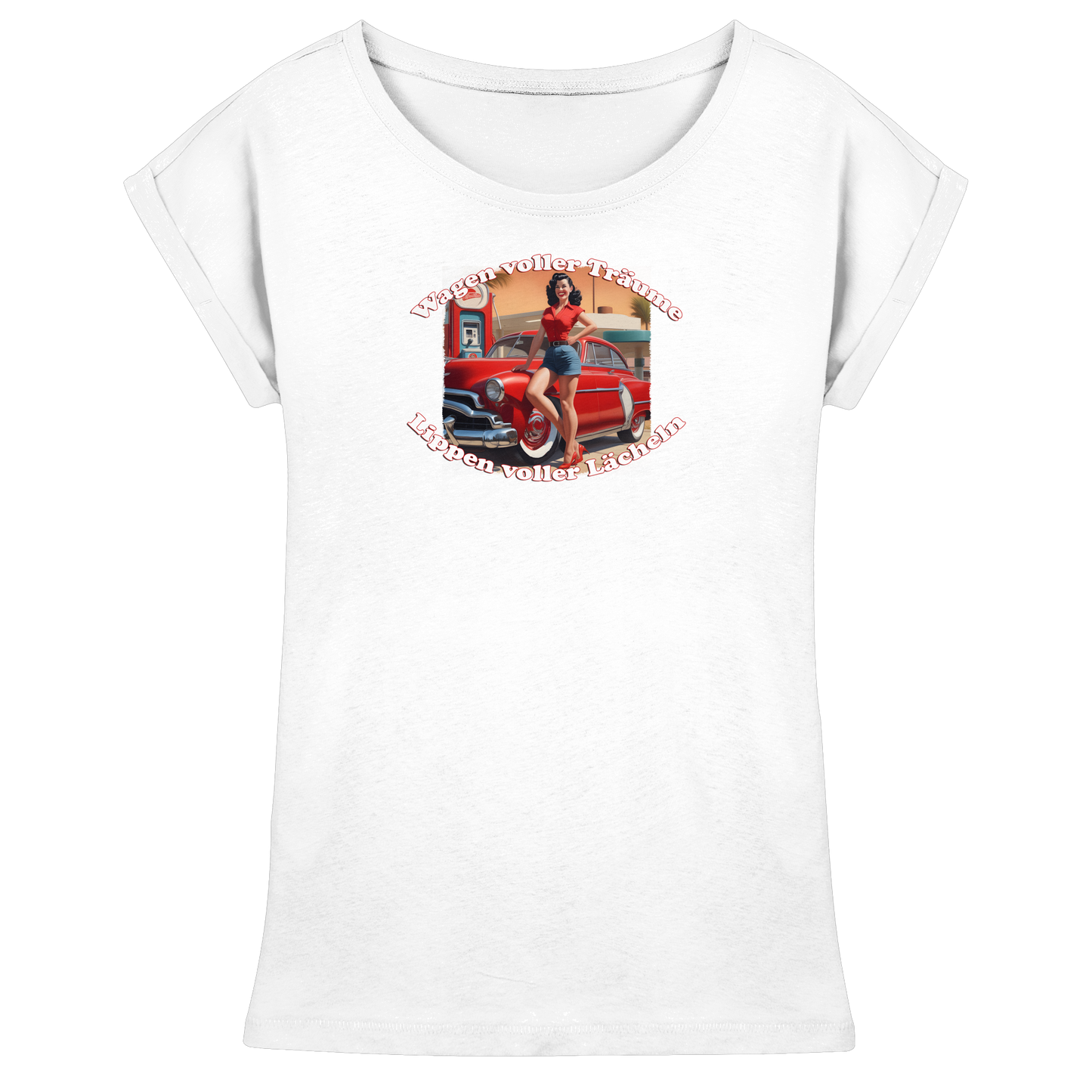 Pinup 6 - Womens Extended Shoulder T-Shirt