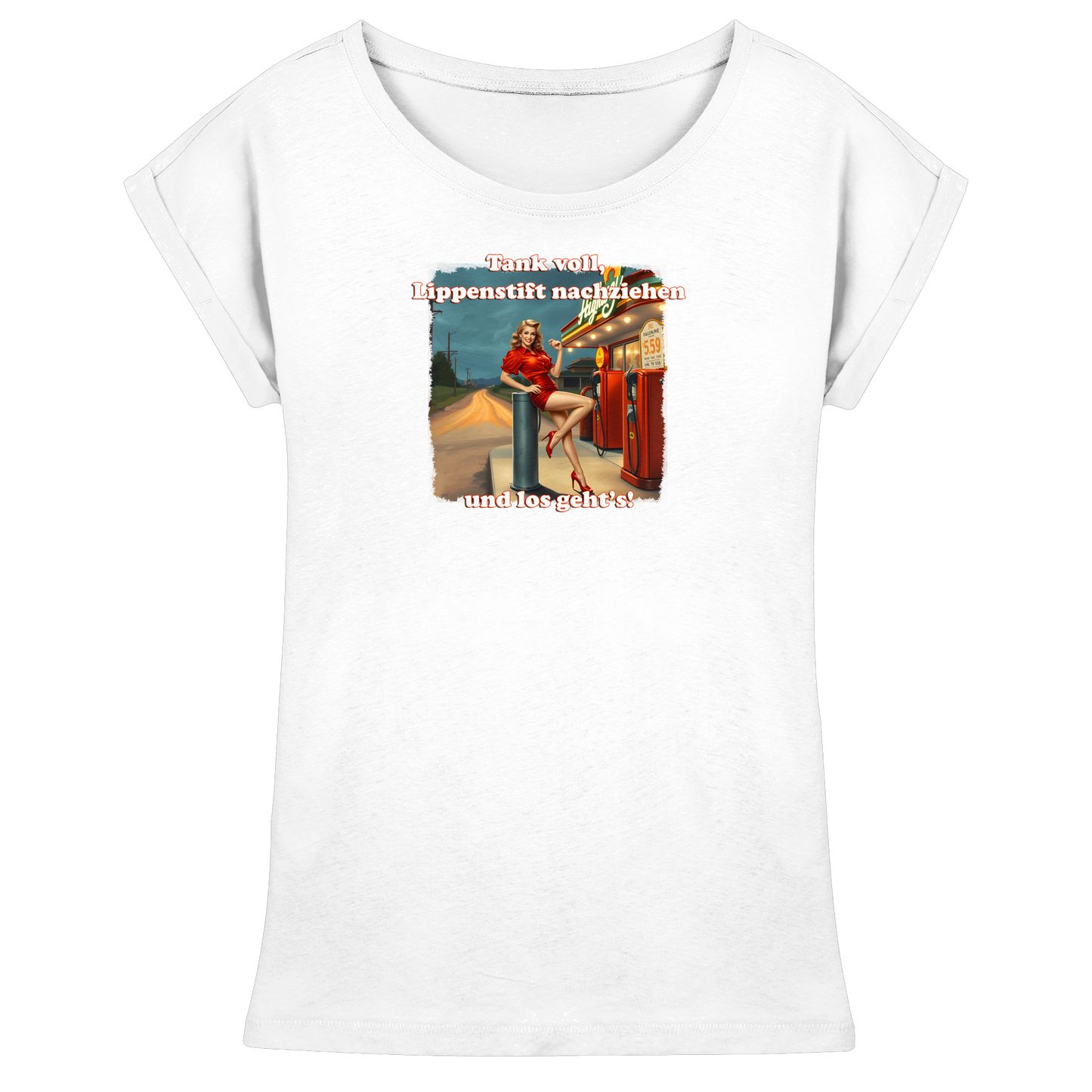 Pinup 7 - Womens Extended Shoulder T-Shirt